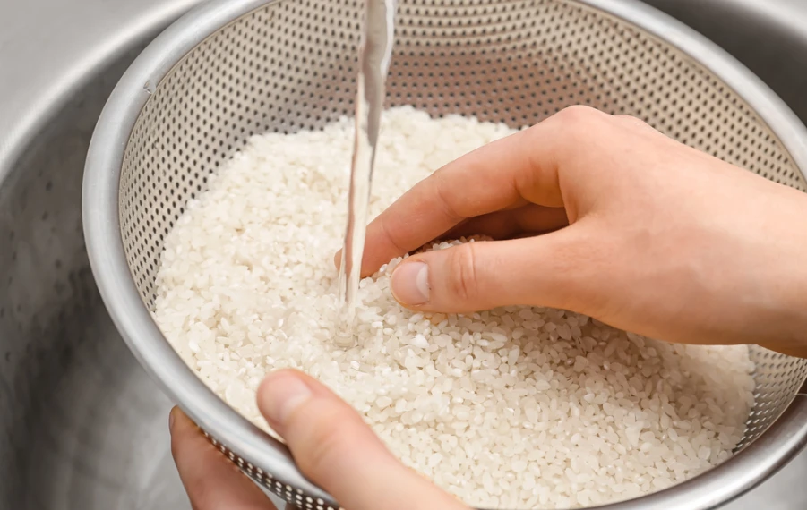 oplachovanie ryže