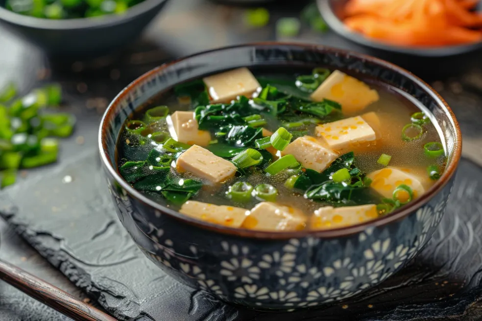 Tofu miso polievka  